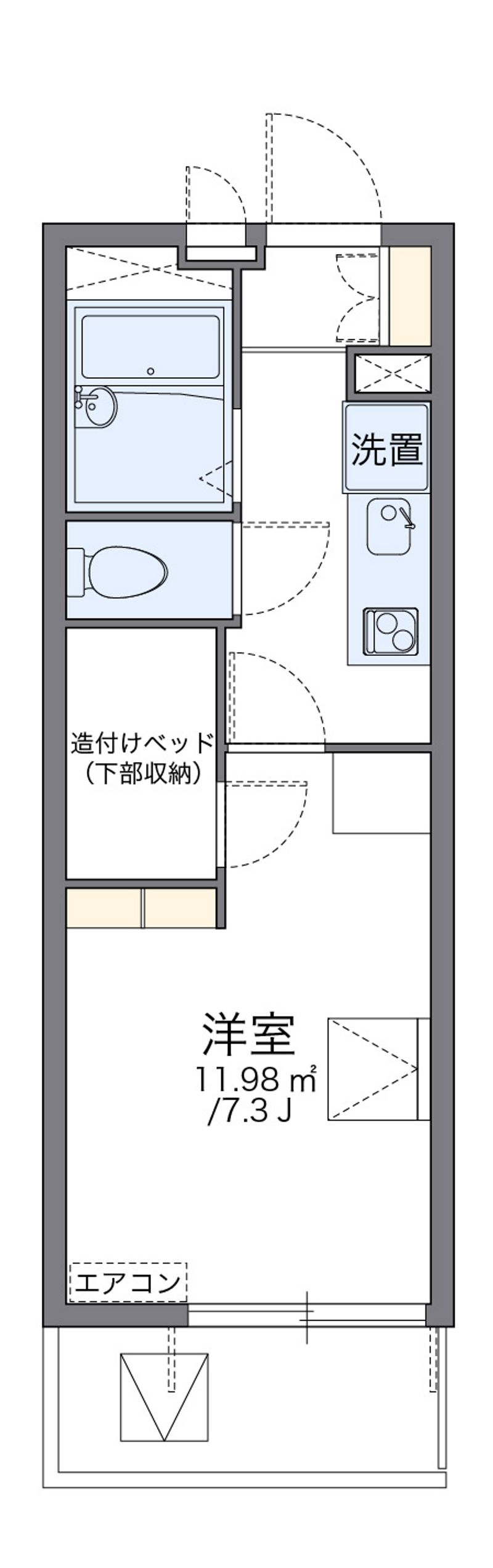 レオパレスバスケットタウン 間取図