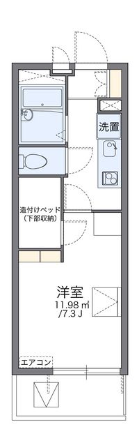 レオパレスバスケットタウン 間取り図