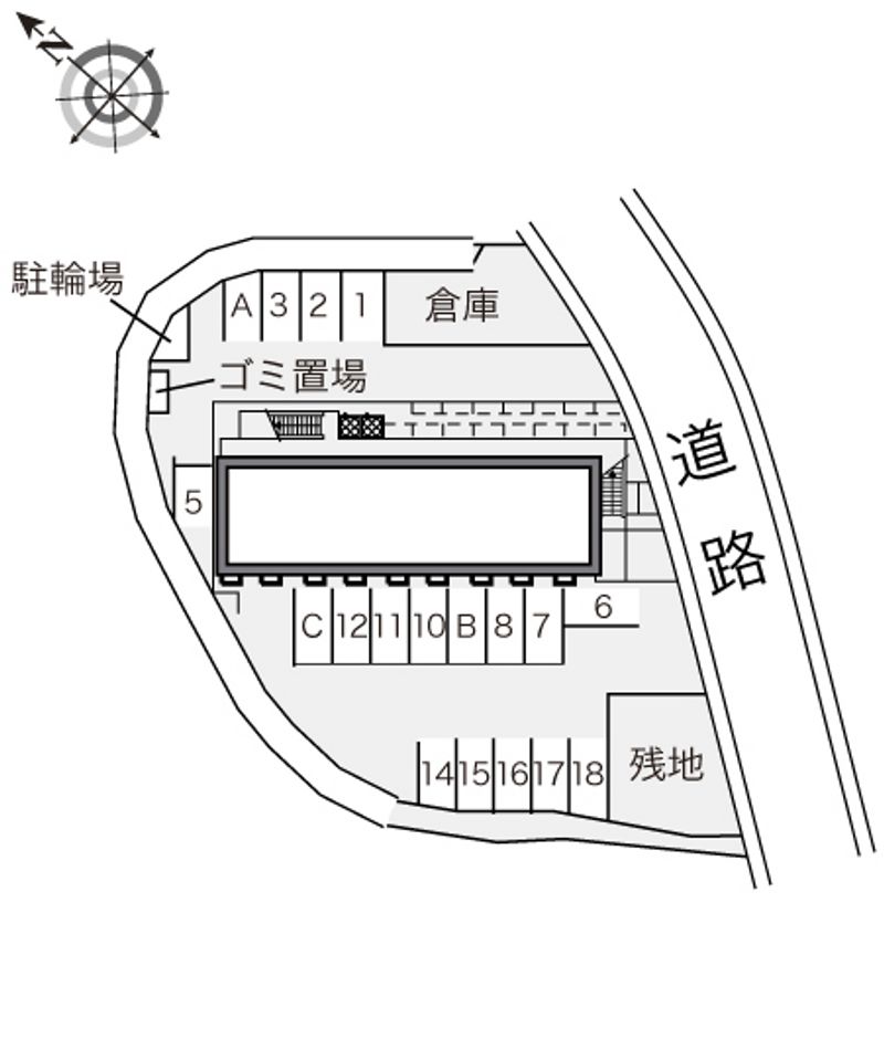 レオパレスＩＫＥＤＡ 配置図