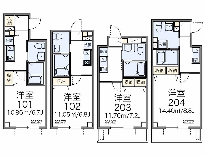 レオパレス香行苑１号 間取図