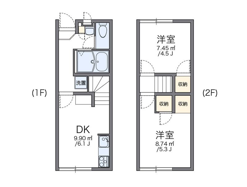レオパレスタウンビュー飛田Ⅱ 間取図