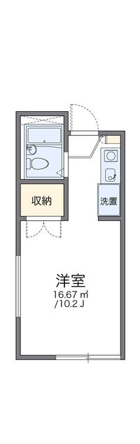 レオパレス東大路ハシモト 間取り図