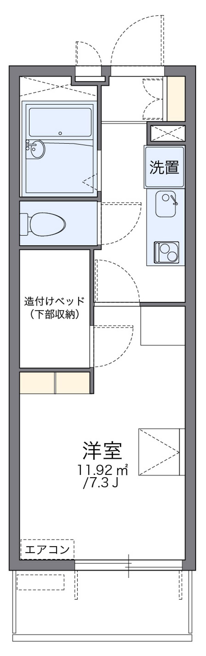 レオパレスリバーパーク菅原 間取図