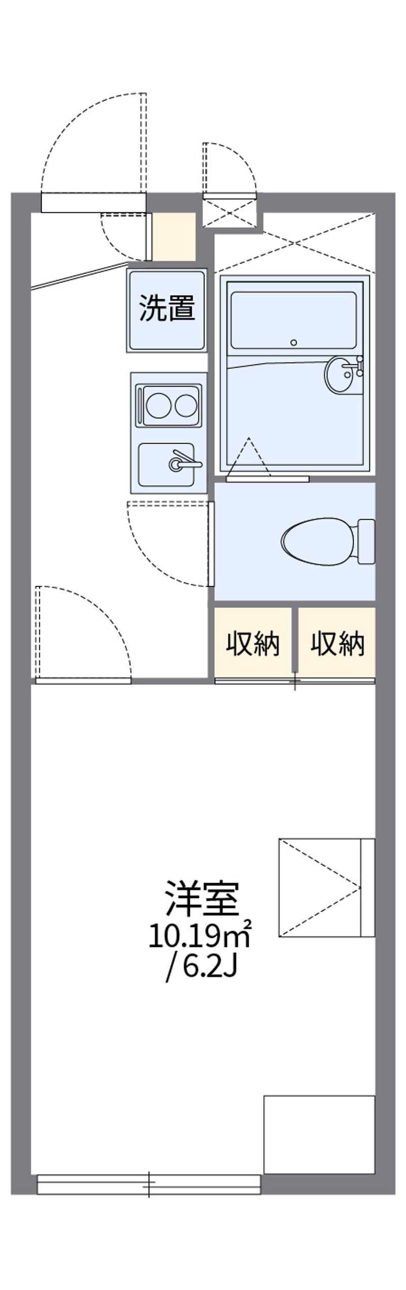レオパレスメイプル名来 間取図