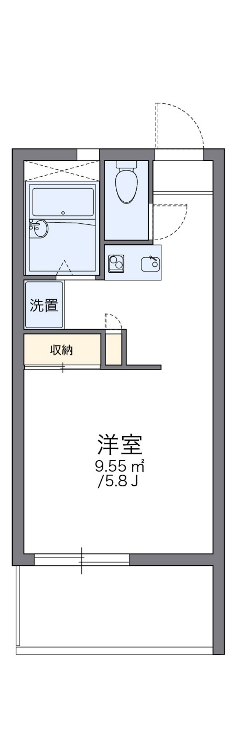 レオパレスたかがき 間取図