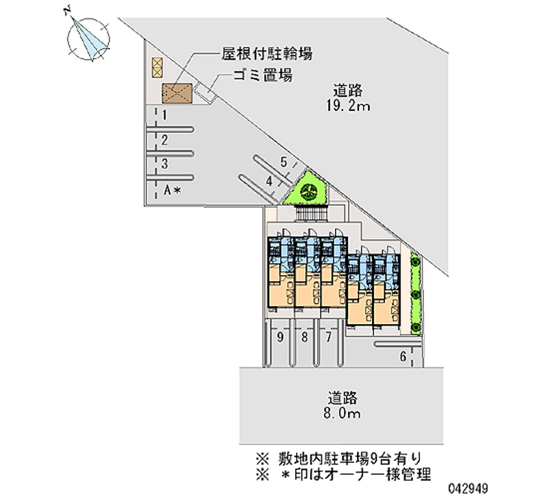 レオパレス八筋町 月極駐車場