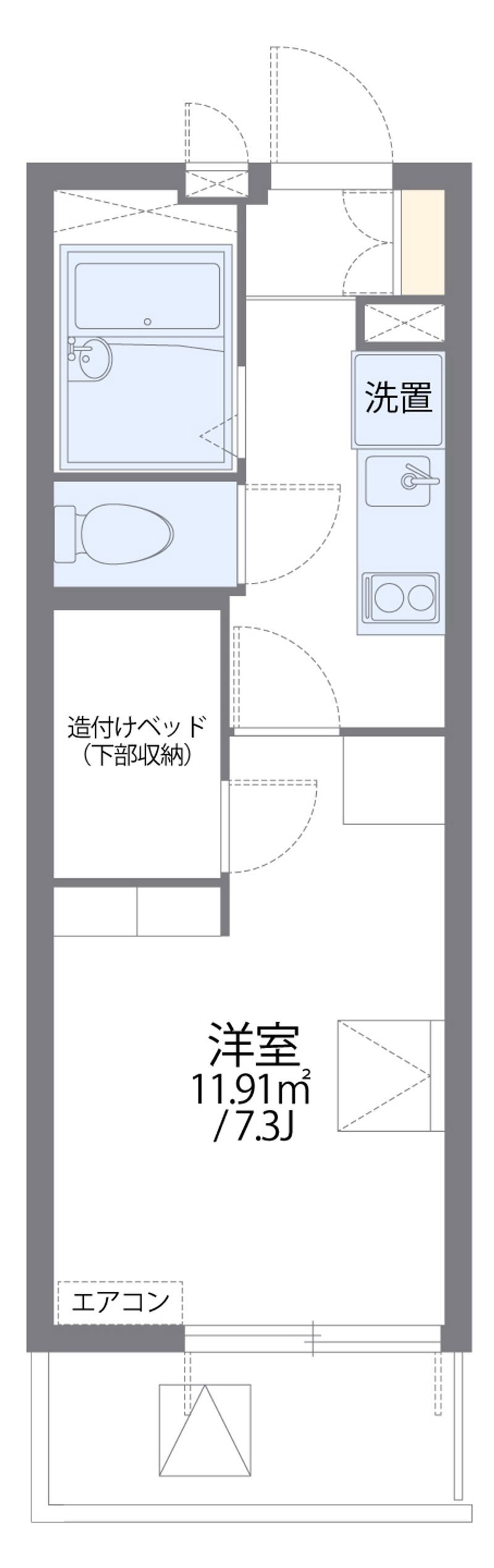 レオパレス南一番 間取図