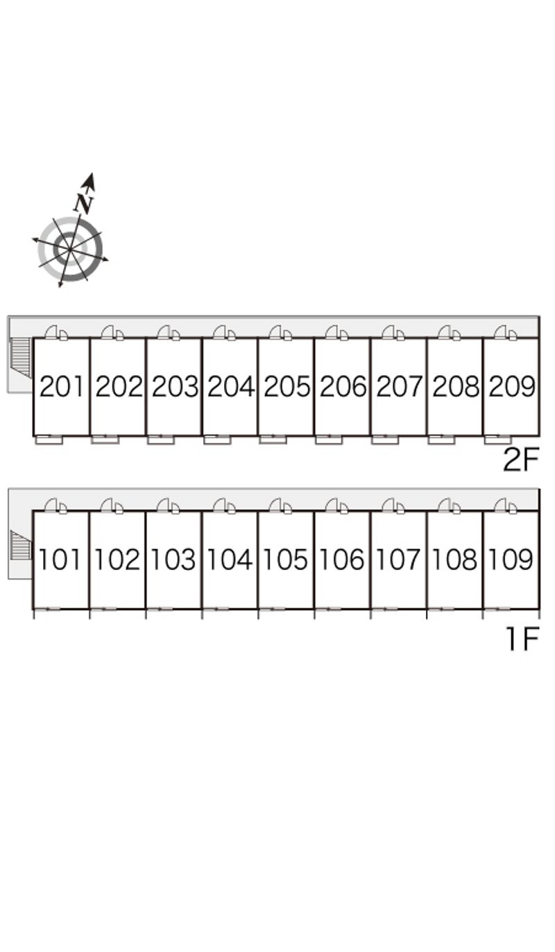 レオパレスかのや 間取配置図