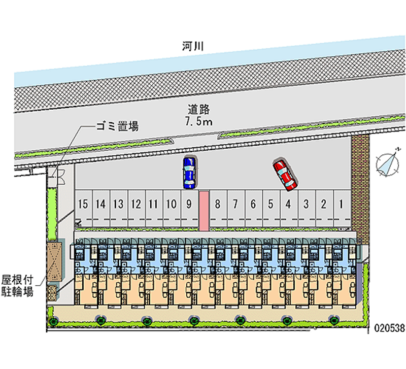 レオパレスストライプティース 月極駐車場