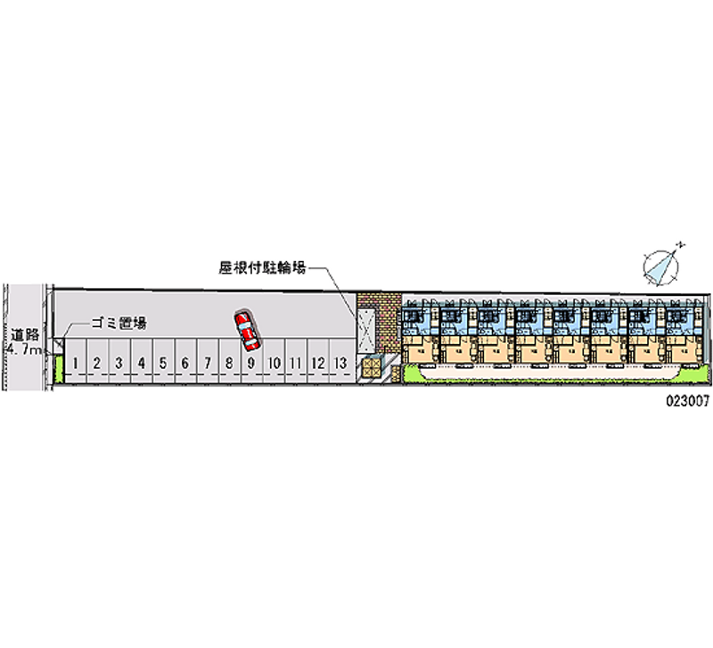 23007 bãi đậu xe hàng tháng