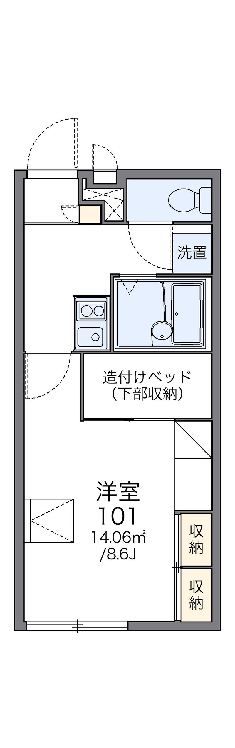 レオパレス南黒田 間取図