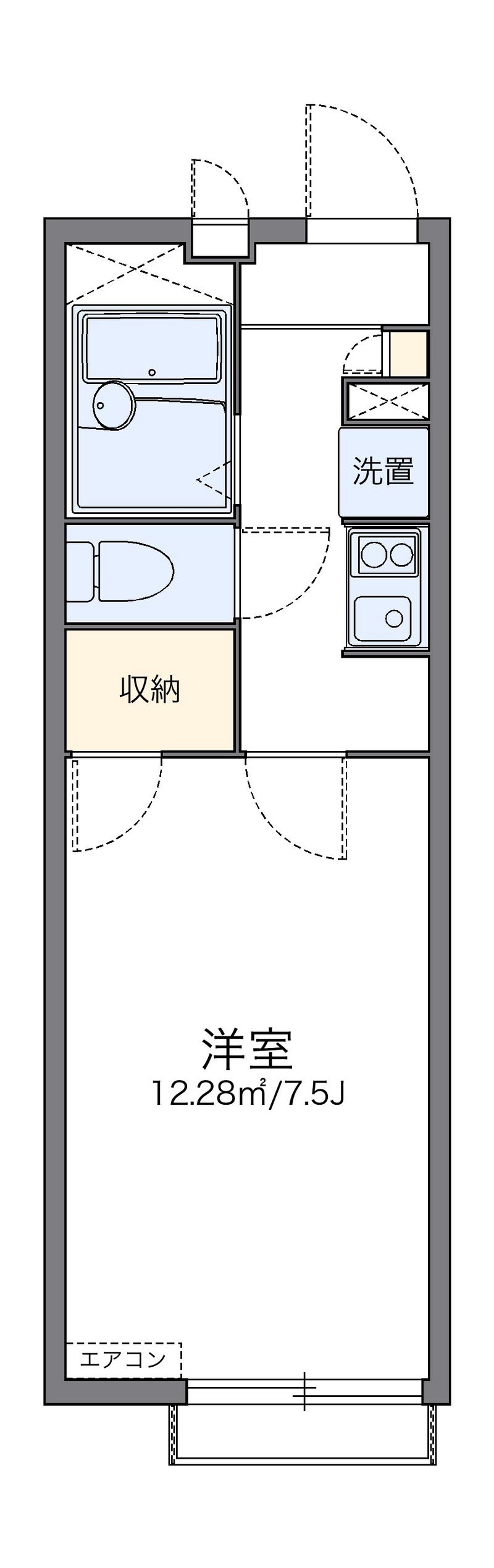レオパレスＨＫ寿町 間取図