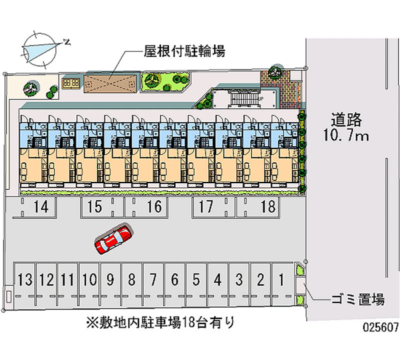 レオパレス２６番館 月極駐車場