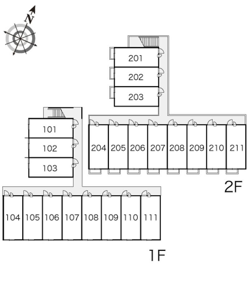 レオパレスとちの木 間取配置図