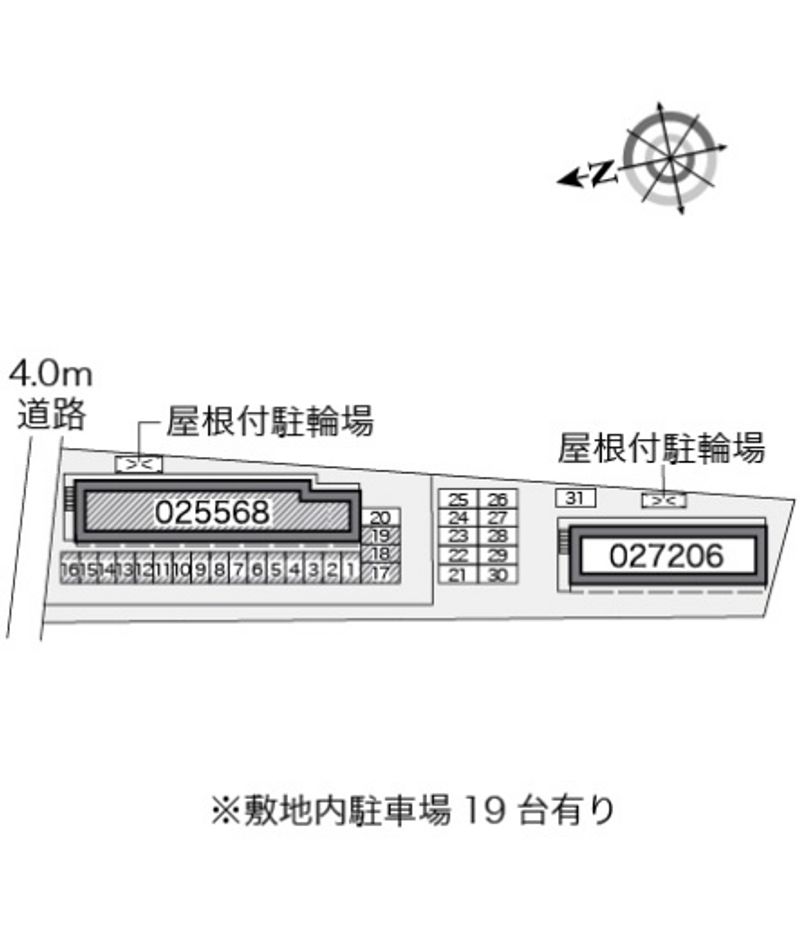 レオパレス芳田 駐車場