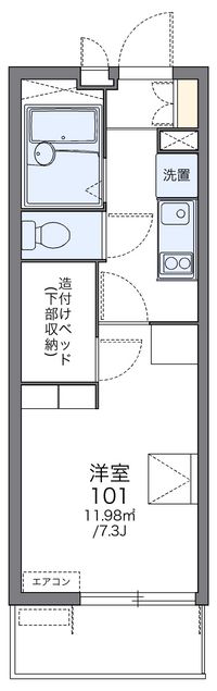 レオパレスディアコートＦ 間取り図