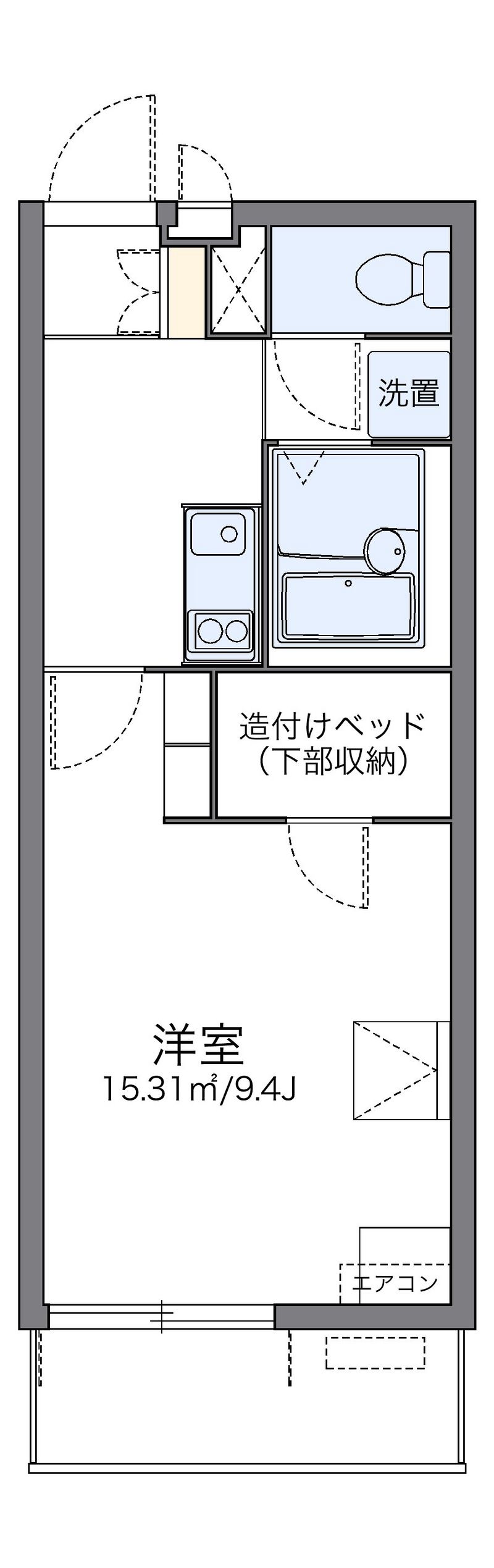 レオパレスイーストビレッジ２ 間取図