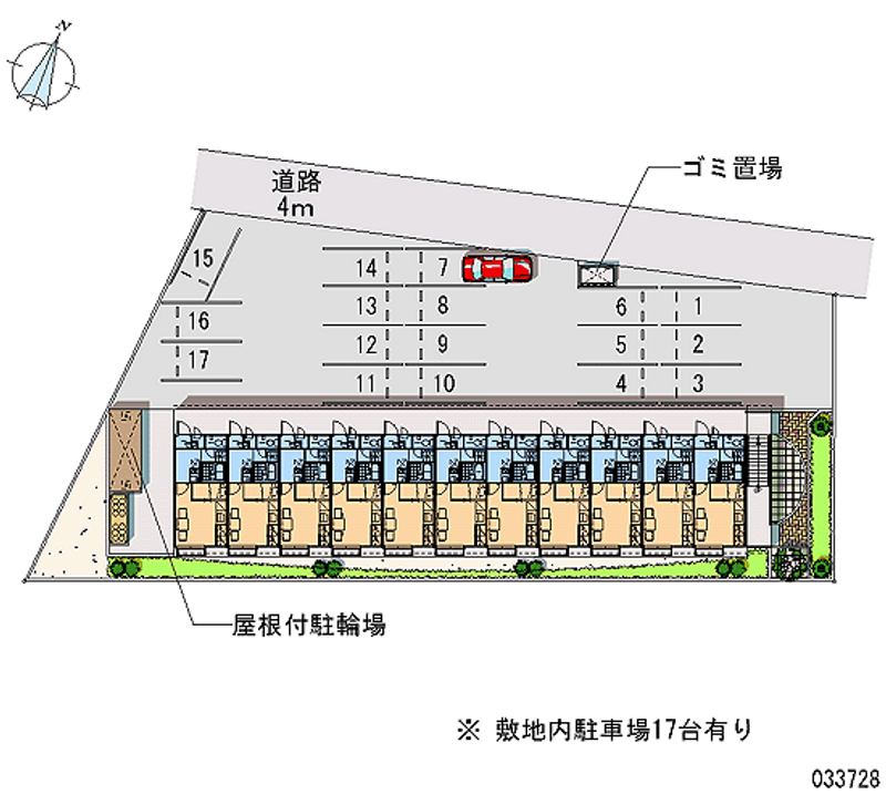 レオパレスアカンプリッシュ 月極駐車場