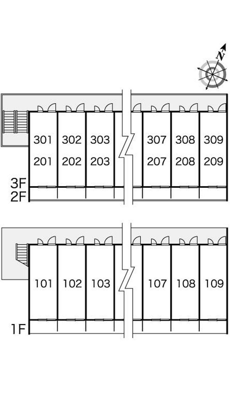 レオパレスバリオクラーロ 間取配置図