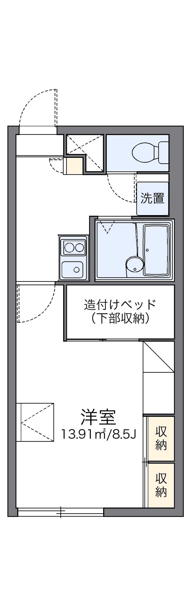 レオパレス南円山 間取図