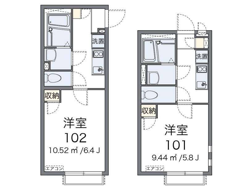 クレイノ香呑 間取図