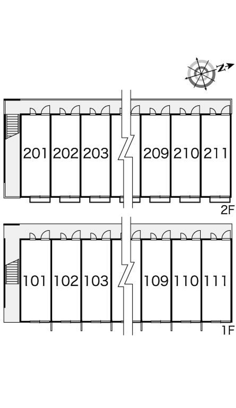 レオパレスかたくり 間取配置図