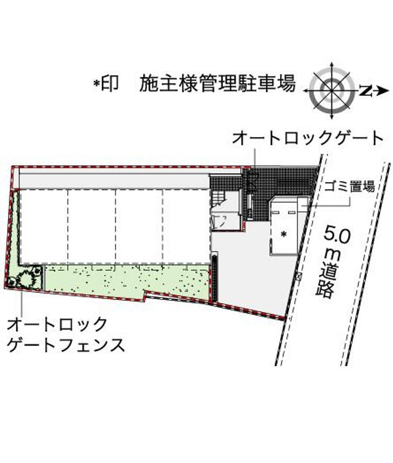 レオパレスアルカディアみゆき 配置図