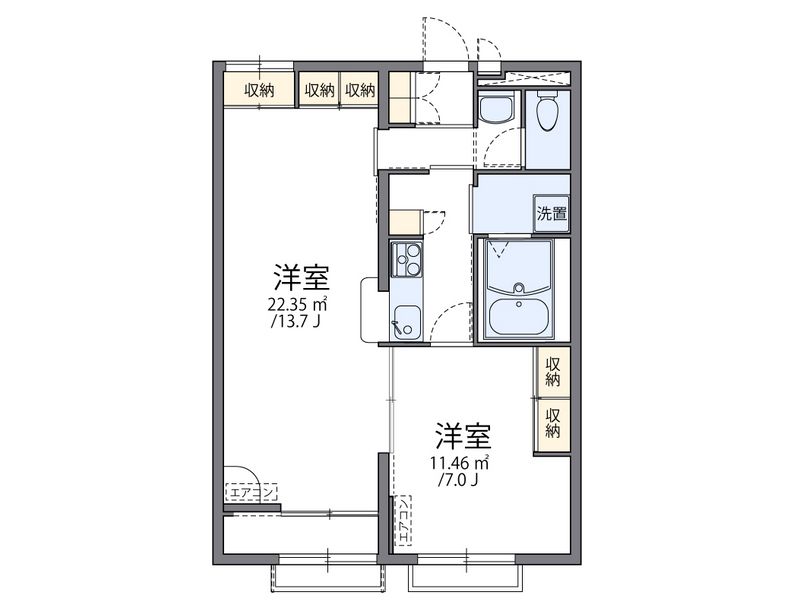 レオパレスノウムレジデンスⅡ 間取図