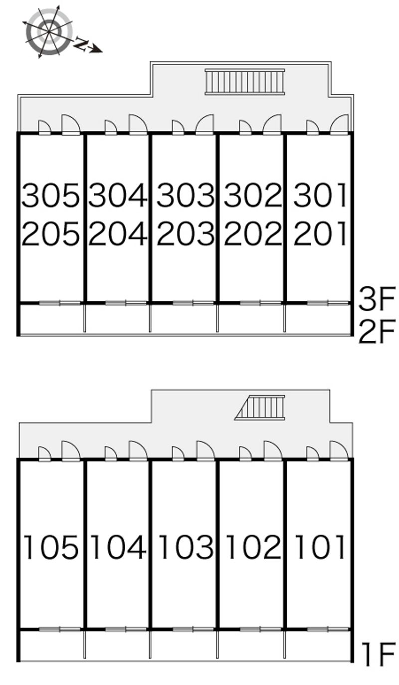 レオパレスシャンブル小林 間取配置図