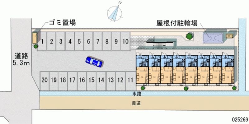 レオパレス飯島Ⅲ 月極駐車場