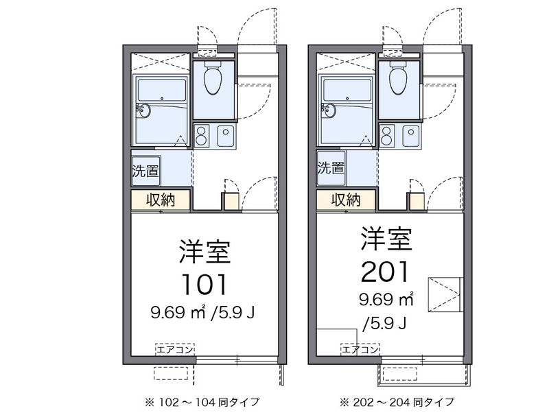 レオパレス香久山第２ 間取図
