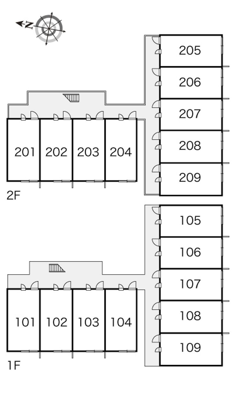 レオパレスサクラの小道 間取配置図