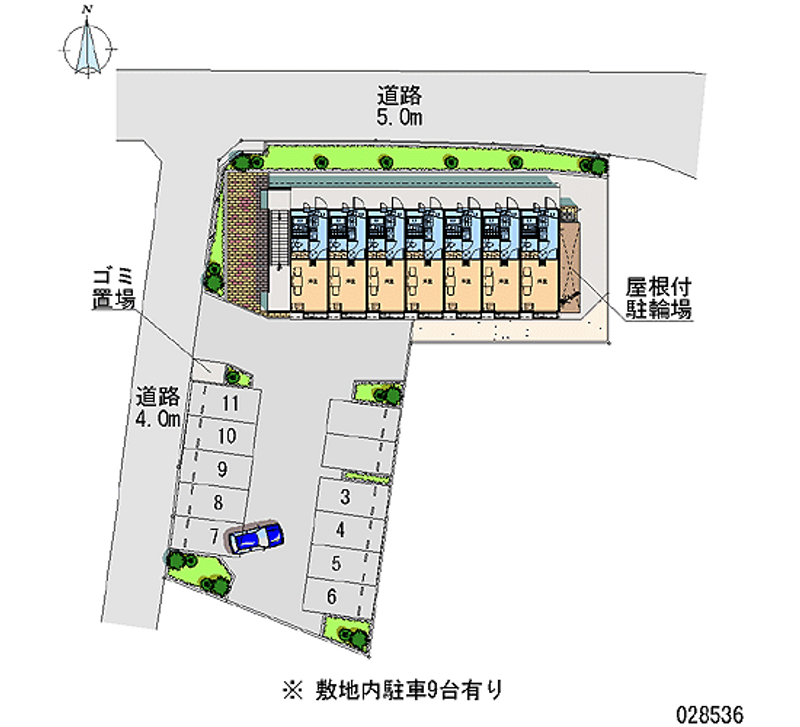 レオパレスパルマ 月極駐車場