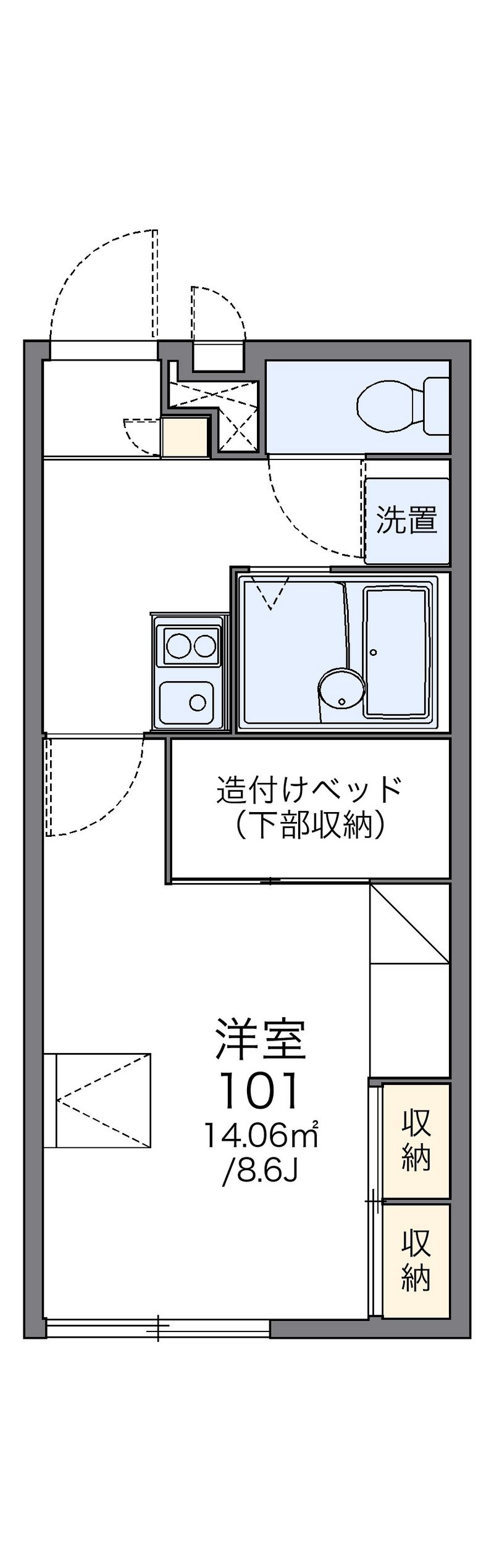 レオパレスフリージア 間取図