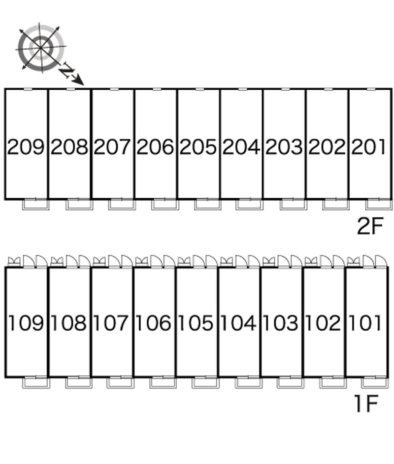 レオパレスエフ・ニイジマⅡ 間取配置図