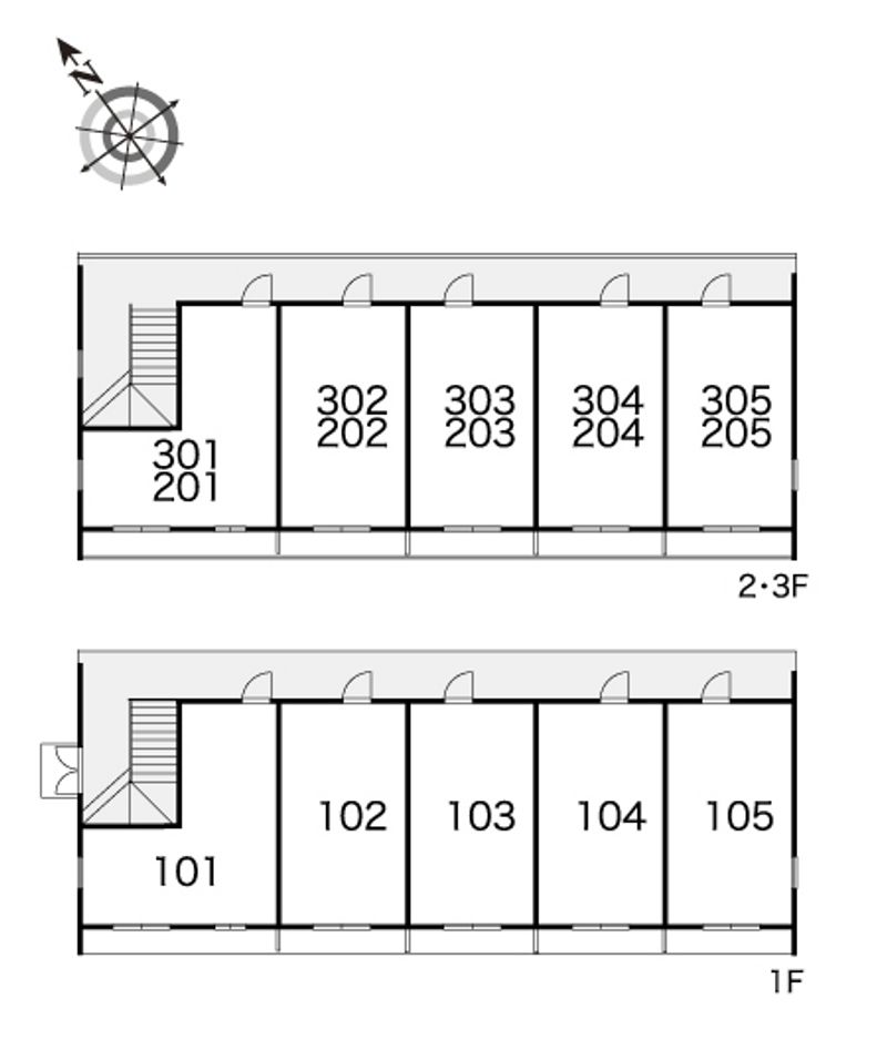 レオパレスグリーンロードΙ 間取配置図