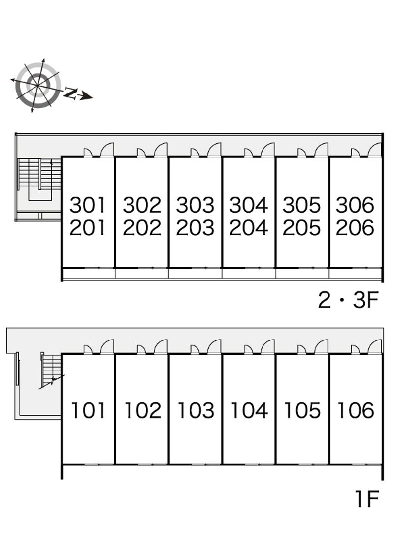 レオパレスキッショー２ 間取配置図