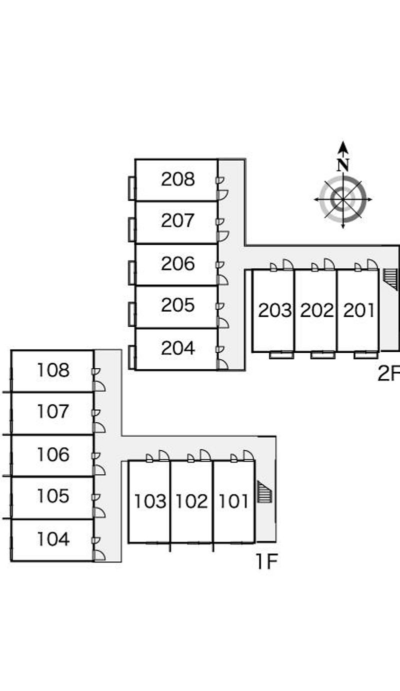 レオパレスハーベスト 間取配置図