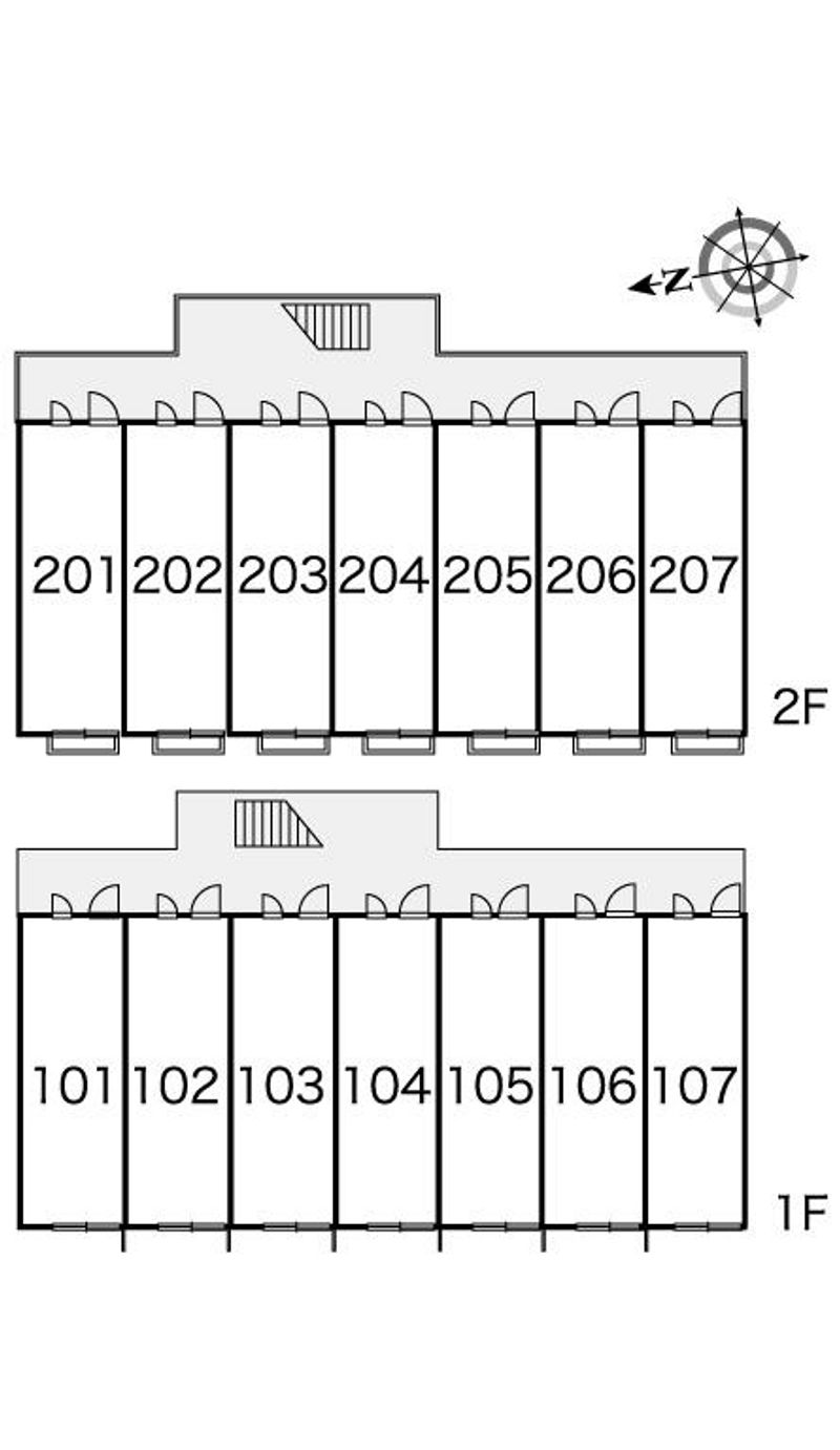 レオパレスＢＯＮＨＥＵＲ壱番館 間取配置図