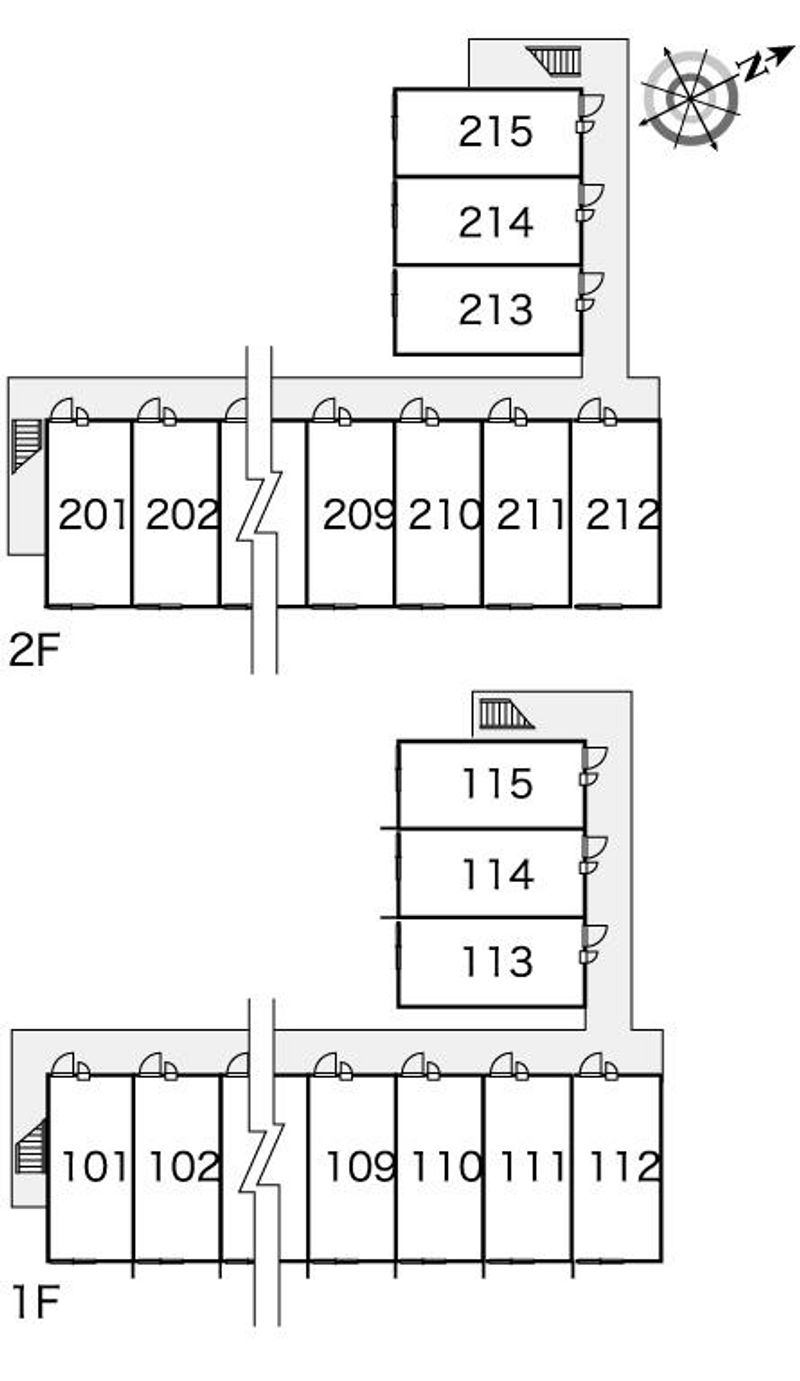 レオパレスグリーンヒル 間取配置図