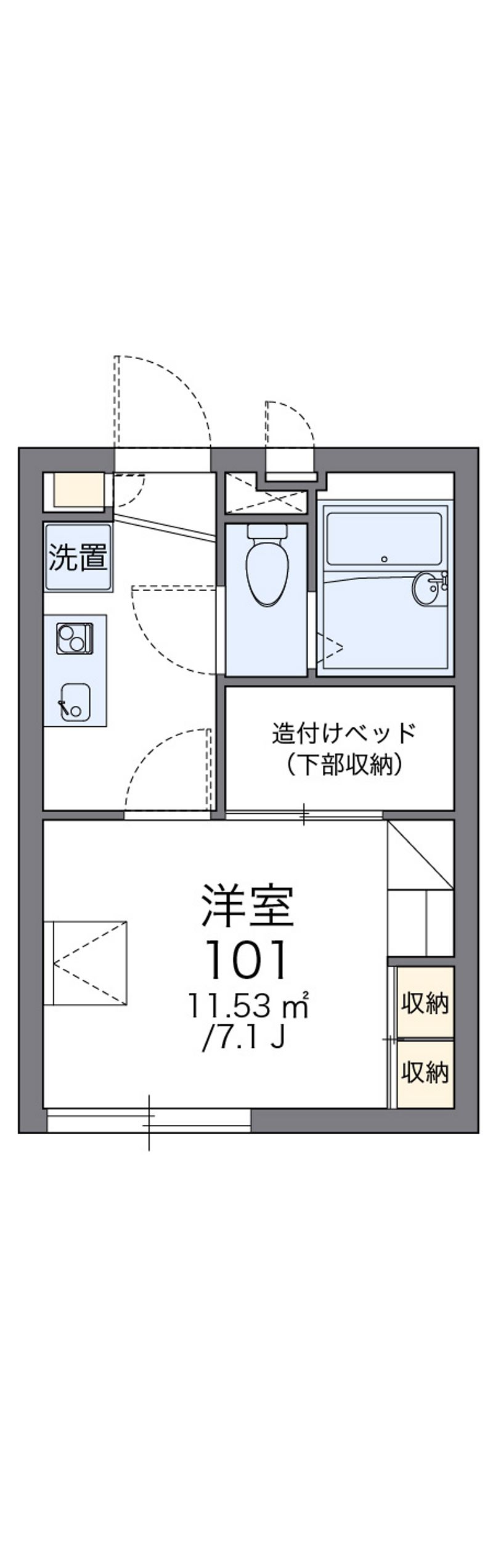 レオパレスリッチトレイン 間取図