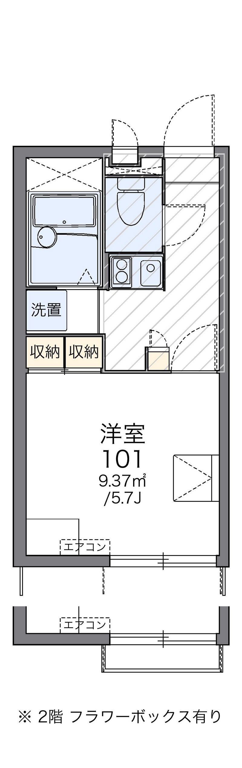 レオパレスイースト 間取図