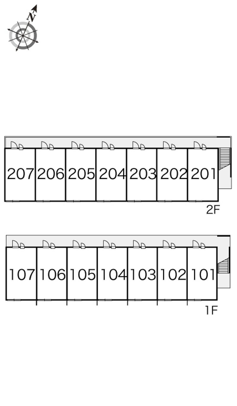 レオパレスＡＳＡＭＡ７ 間取り配置図