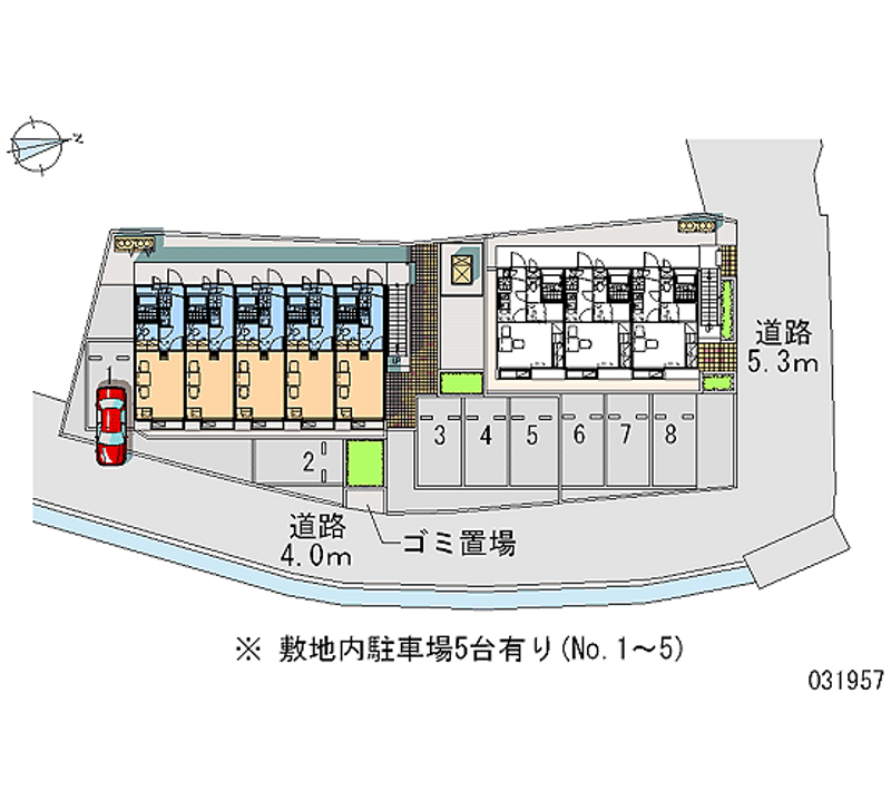 レオパレスヴィラージュ 月極駐車場