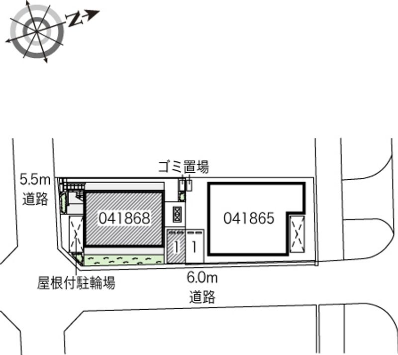 レオパレス鳴尾Ｂ 配置図