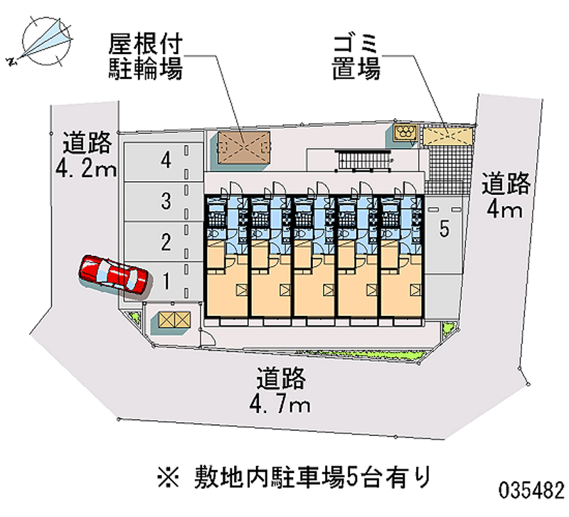 レオパレス若山 月極駐車場