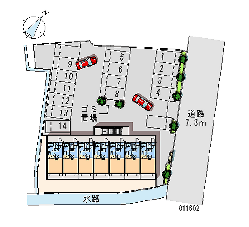 レオパレス玉幡 月極駐車場