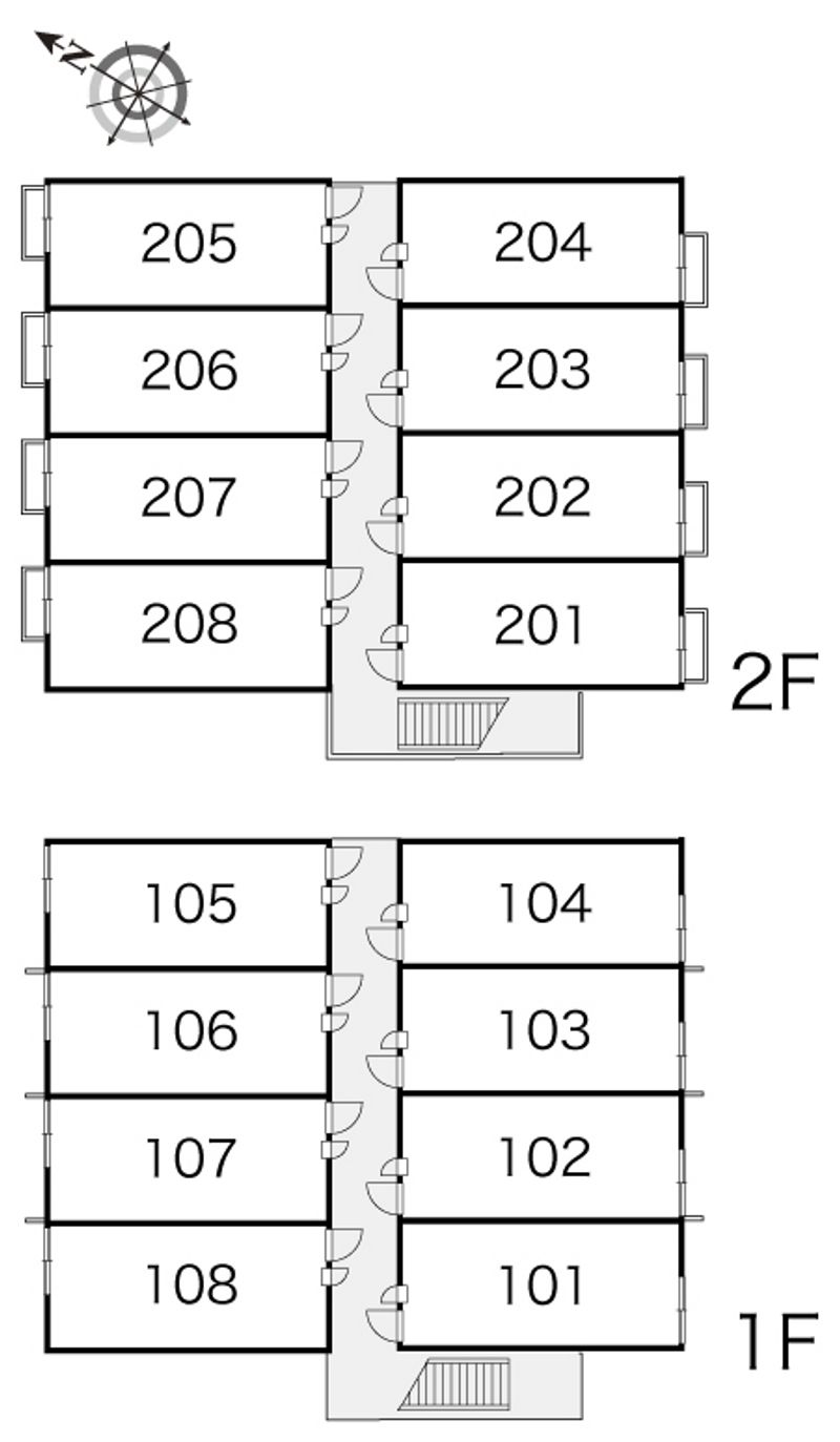 レオパレス多聞三ツ池 間取配置図