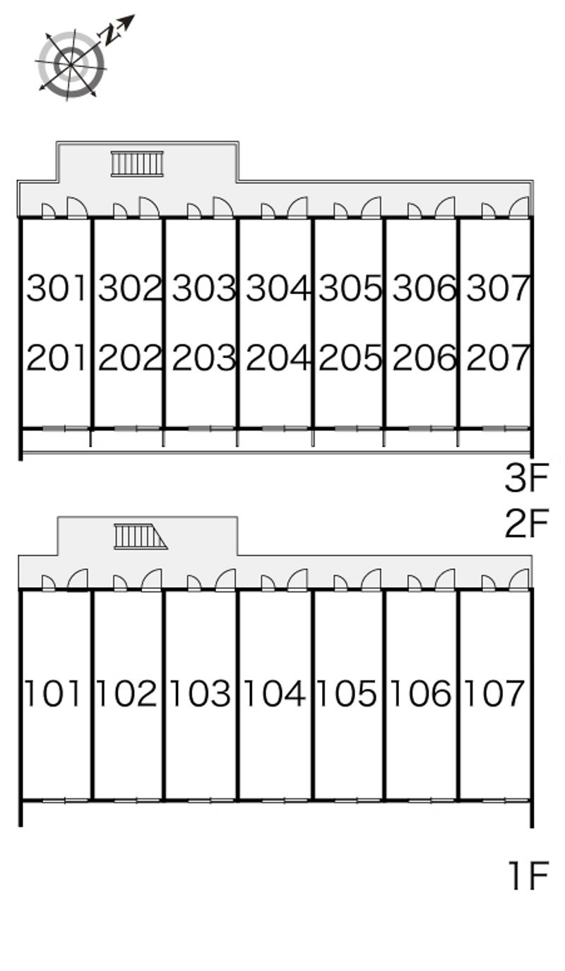 レオパレスローレル相生 間取り配置図