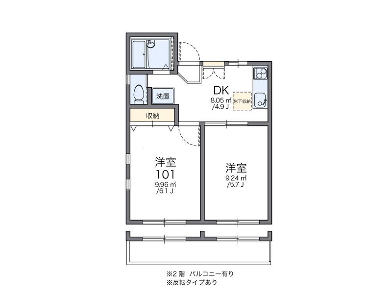 leopalace Edogawadai Dai21 户型图